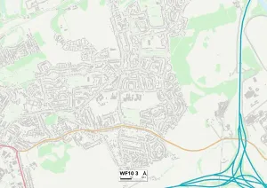 WF - Wakefield Prints: Wakefield WF10 3 Postcode Sector Print Map