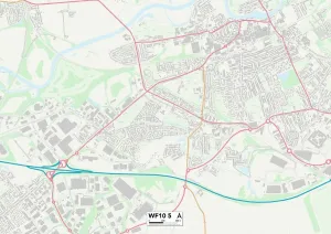 WF - Wakefield Prints: Wakefield WF10 5 Print Map Sector