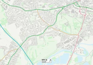 Wakefield WF2 8 Print Postcode Sector Map