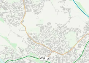 Wakefield WF4 6 Postcode Sector Print Map