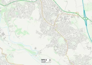 Wakefield WF5 8 Print Map Sector