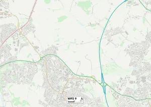 Wakefield WF5 9 Print Map Sector