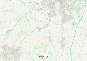 Worcester WR2 4 Print Map Sector