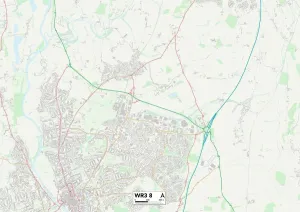 Worcester WR3 8 Print Map Sector