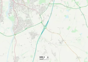 WR - Worcester Prints: Worcester WR5 2 Postcode Sector Print Map