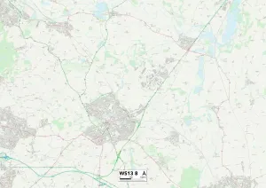 Lichfield WS13 8 Postcode Sector Print Map