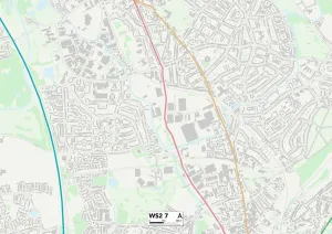 Walsall WS2 7 Postcode Sector Print Map