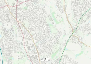 Walsall WS3 1 Postcode Sector Print Map