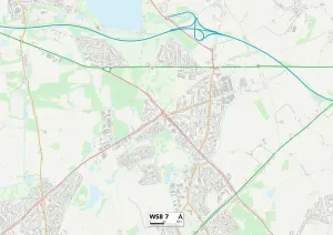 Walsall WS8 7 Postcode Sector Print Map