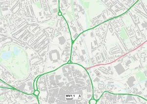 WV - Wolverhampton Prints: Wolverhampton WV1 1 Print Map Sector Guide