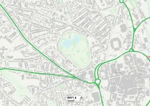 WV - Wolverhampton Prints: Wolverhampton WV1 4 Print Map Sector Map