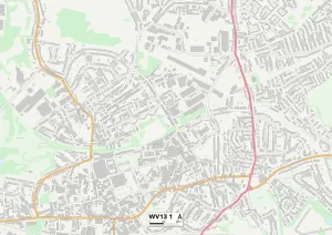 Wolverhampton WV13 1 Print Map