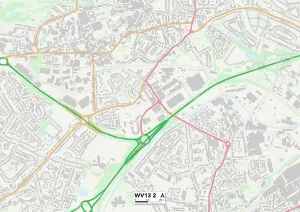 Wolverhampton WV13 2 Postcode Sector Print Map