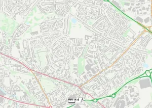 Wolverhampton WV14 6 Print Map Sector