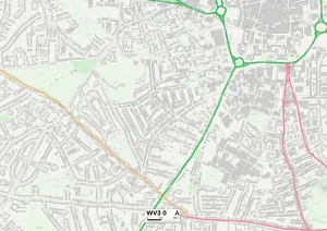 Wolverhampton WV3 0 Print Map Sector