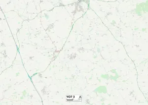 North Yorkshire YO7 3 Print Map Sector