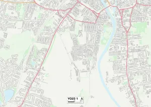 York YO23 1 Postcode Sector Print Map