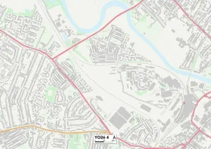York YO26 4 Postcode Sector Print Map