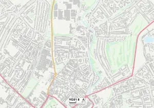 York YO31 8 Print Map Postcode Sector