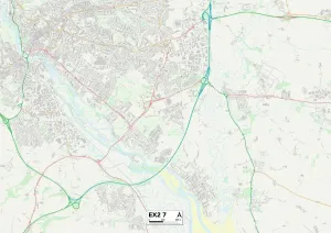 EX - Exeter Prints: Exeter EX2 7 Print Map Sector