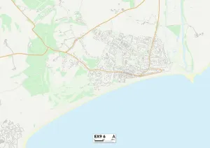 Exeter EX9 6 Postcode Sector Print Map