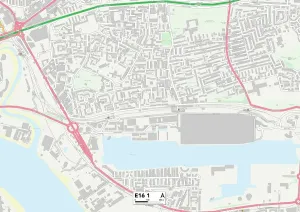 Newham E16 1 Postcode Sector Print Map
