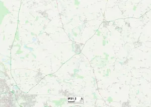 St Edmundsbury IP31 2 Postcode Sector Print Map