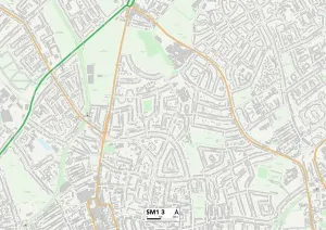 Sutton SM1 3 Print Map Sector