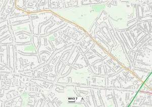 Wolverhampton WV3 7 Print Postcode Sector Map
