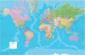 Extra-Large World Map Print