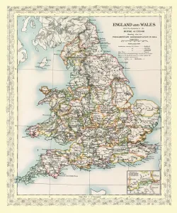 Wales Prints: England and Wales Print, circa 16th century