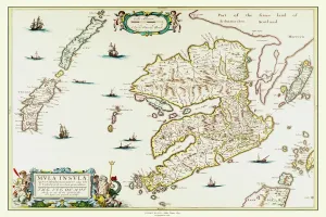 Scotland Prints: 1654 Johan Blaue Print of Old Map Isle of Mull Scotland from Atlas Novus