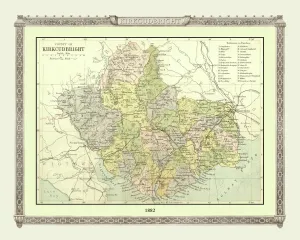 Old Map of the County of Kirkcudbright from the Philips Handy Atlas of 1882 Old Map of the County of Kirkcudbright from the Philips Handy Atlas of 1882