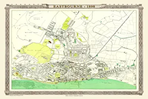 Old Map of Eastbourne 1898 from the Royal Atlas by Bartholomew Old Map of Eastbourne 1898 from the Royal Atlas by Bartholomew