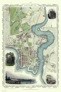 Old Map of Southampton 1851 by John Tallis Old Map of Southampton 1851 by John Tallis