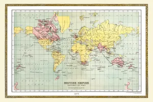 Old Map of the World 1875 Old Map of the World 1875