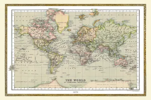 Old Map of The World 1879 Old Map of The World 1879