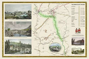 Old Railway Map of The Severn Valley Railway 1887 Old Railway Map of The Severn Valley Railway 1887