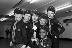 18th Huddersfield Cubs with the trophy they won after winning the Huddersfield North 18th Huddersfield Cubs with the trophy they won after winning the Huddersfield North