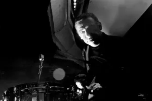 1960s Jazz performer Buddy Rich, Drummer on kit 1960s Jazz performer Buddy Rich, Drummer on kit