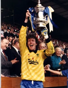 1988 FA Cup Final. Wimbledon 1 v Liverpool 0. Dave Beasant goalkeeper of Wimbledon 1988 FA Cup Final. Wimbledon 1 v Liverpool 0. Dave Beasant goalkeeper of Wimbledon