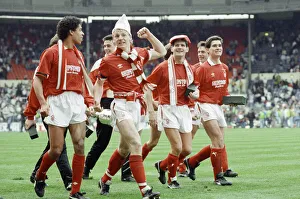 1989 Littlewoods Cup Final at Wembley Stadium. Nottingham Forest 3 v Luton Town 1 1989 Littlewoods Cup Final at Wembley Stadium. Nottingham Forest 3 v Luton Town 1