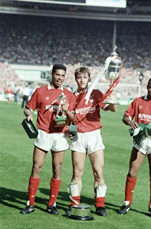 1990 Littlewoods Cup Final at Wembley Stadium. Nottingham Forest 1 v Oldham Athletic 0 1990 Littlewoods Cup Final at Wembley Stadium. Nottingham Forest 1 v Oldham Athletic 0
