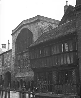 22 Bayley Lane Coventry circa 1936. The tudor half-timbered cottage has stood on this 22 Bayley Lane Coventry circa 1936. The tudor half-timbered cottage has stood on this