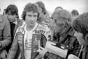Images Dated 7th August 1978: 500cc British Grand Prix Motorcycle race at Silverstone Disappointed Barry Sheene
