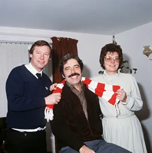 Aberdeen mamager Alex Ferguson and his wife Cathy pictured with Scottish trade union Aberdeen mamager Alex Ferguson and his wife Cathy pictured with Scottish trade union