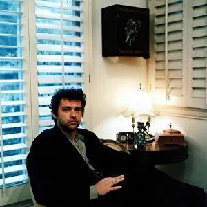 Actor Angus McFadden at home October 1998 sitting in chair Actor Angus McFadden at home October 1998 sitting in chair