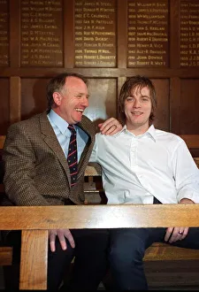Actor Ewan McGregor back at his old school Morrison's Academy crieff with his dad jim Actor Ewan McGregor back at his old school Morrison's Academy crieff with his dad jim