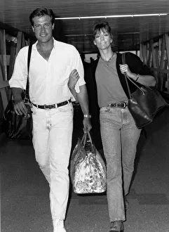Actor John James and new wife Denise Coward in June 1989 at London Heathrow Actor John James and new wife Denise Coward in June 1989 at London Heathrow