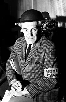 Actor John Le Mesurier seen here at the EMI recording studios to record " Actor John Le Mesurier seen here at the EMI recording studios to record "